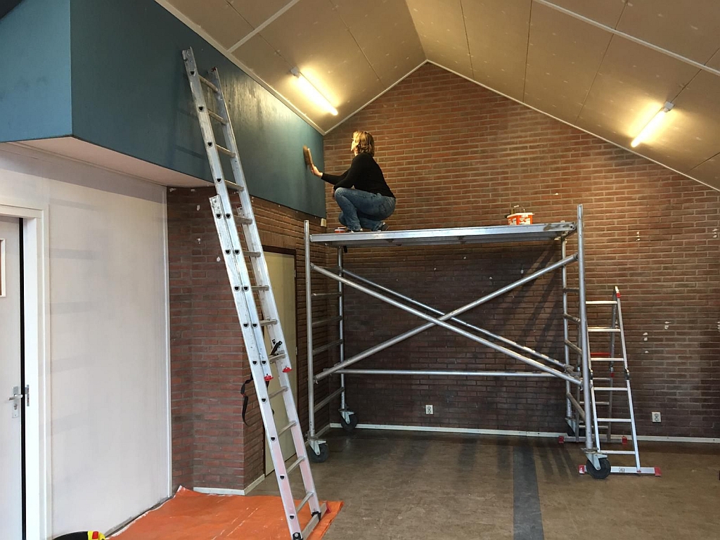 Monica op de steiger